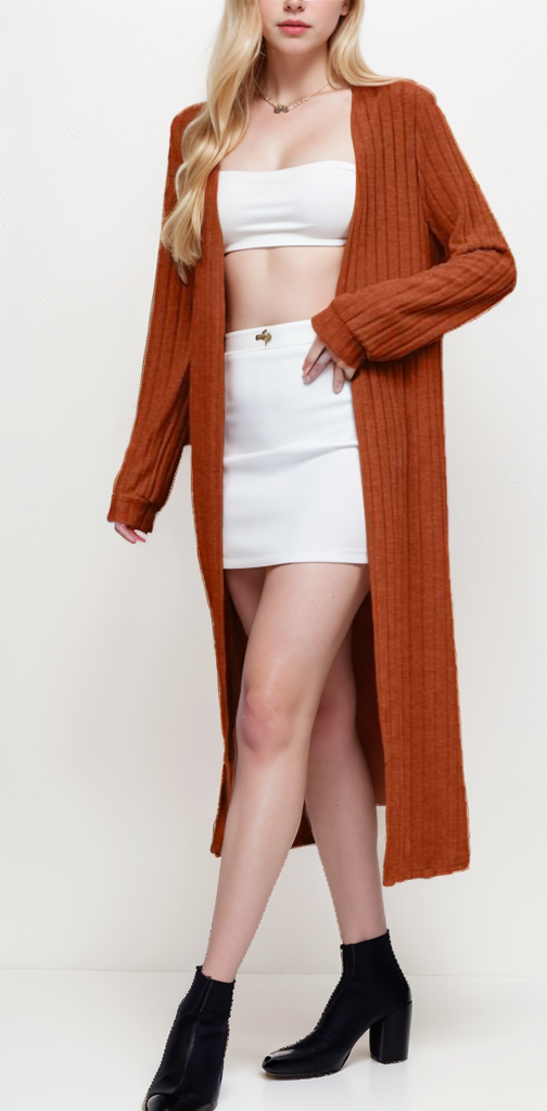 Long Sleeve Camel Cardigan