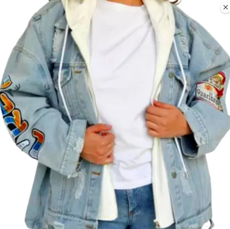 Plus Patch Jean Jacket