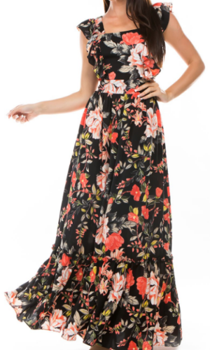 Floral Print Maxi Dress