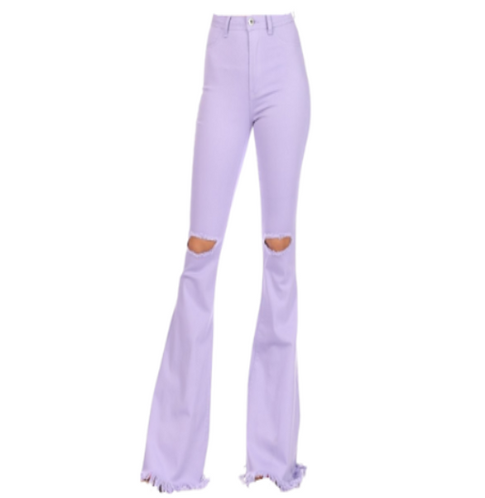 Lavender Flared Jeans