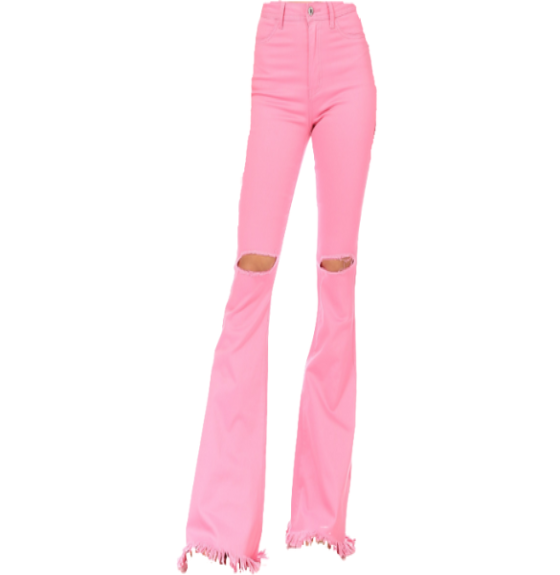 Pink Flared Jeans